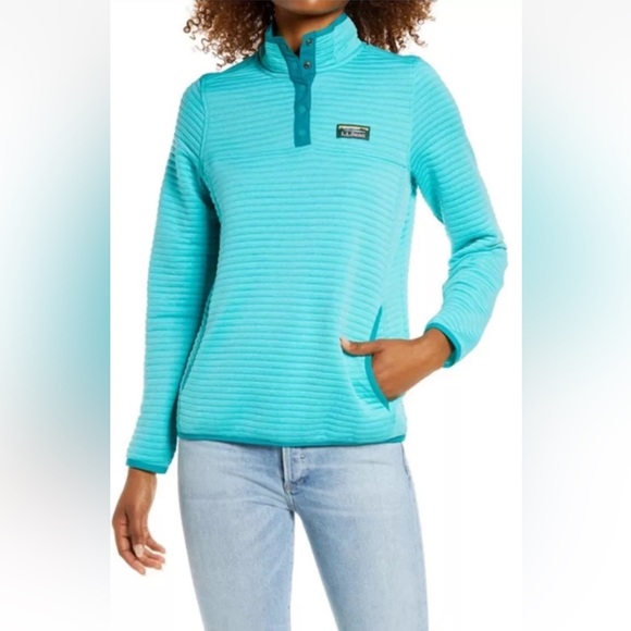 L.L. Bean Airlight Knit Pullover In Fair Aqua Size M - Picture 1 of 7